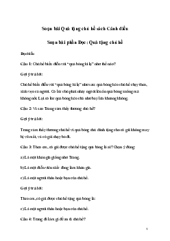 Soạn bài Quà tặng chú hề (trang 117) | Tiếng Việt lớp 3 Cánh diều