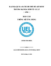 Báo cáo thống kê ứng dụng | Trường Đại học Kinh tế – Luật, Đại học Quốc gia Thành phố Hồ Chí Minh