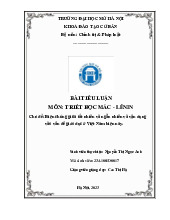 Chủ đề: Biện chứng giữa tất nhiên và ngẫu nhiên và vận dụng vào vấn đề giáo dục ở Việt Nam hiện nay | Tiểu luận môn Triết học Mác - Lênin | Trường đại học Mở Hà Nội
