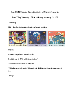 Soạn bài Đọc: Hướng dẫn tham gia cuộc thi vẽ - Tiếng Việt 4 Chân trời sáng tạo