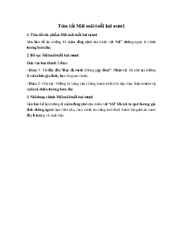 Tóm tắt Mãi mãi tuổi hai mươi Ngữ Văn 10 sách Kết Nối Tri Thức