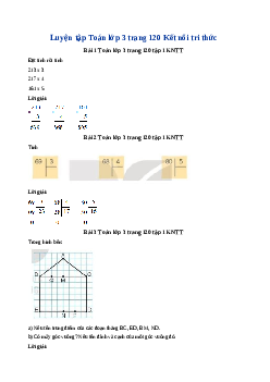 Giải SGK môn Toán 3 - Bài 44: Ôn tập chung | Kết nối tri thức
