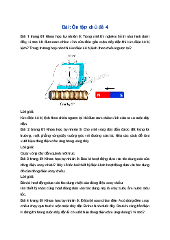 Giải Khoa học tự nhiên 9 Chân trời sáng tạo Ôn tập chủ đề 4