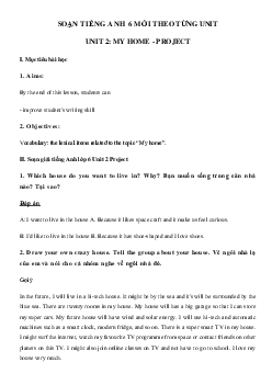 Tiếng Anh lớp 6 unit 2 Project