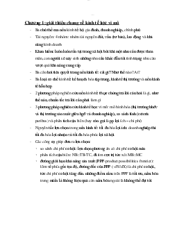 Lý thuyết ôn tập giữa kỳ môn Kinh tế vi mô | Đại học Ngoại Thương