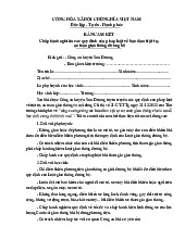 Bản cam kết phụ huynh, hoc sinh - Biểu mẫu văn bản