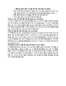 Hãy viết 4-5 câu về một đồ vật, đồ chơi em yêu thích | Tập làm văn lớp 2 | Cánh diều