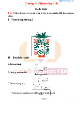 Chương 1 - Tổng hợp lý thuyết về Điện trường tĩnh  môn Vật lý đại cương 2 | Trường Đại học Bách Khoa Hà Nội