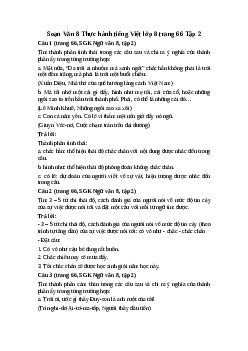 Soạn bài Thực hành tiếng Việt lớp 8 trang 66 | Ngữ văn 8 sách Kết nối tri thức
