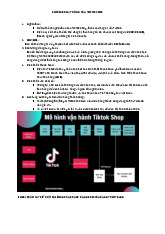 Mô hình hoạt động của tiktok shop môn thương mại điện tử | Học viện Nông nghiệp Việt Nam