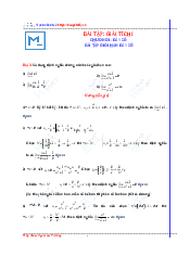 Bài tập giải tích chương 1: Dãy số | Trường đại học Bách Khoa, Đại học Đà Nẵng