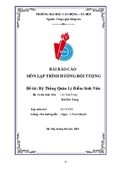 Hệ thống quản lý điểm sinh viên | Lập trình hướng đối tượng