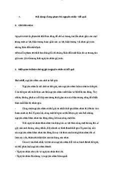 Nội dung cặp biện chứng nguyên nhân kết quả - Triết học Mác - Lênin | Trường Đại học CNTT Thành Phố Hồ Chí Minh