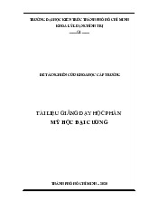 Tài liệu giảng dạy học phần Mỹ học đại cương (đã gộp và chỉnh sửa) |  Đại học Kiến trúc Thành phố Hồ Chí Minh