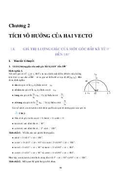 Lý thuyết, các dạng toán và bài tập tích vô hướng của hai vectơ và ứng dụng