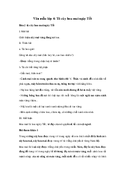 Tả cây hoa mai ngày Tết hay chọn lọc | Tập làm văn 4