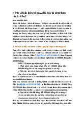 Hành vi tiểu bậy, tè bậy, đái bậy bị phạt bao nhiêu tiền?