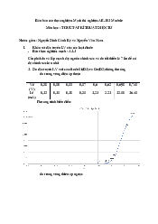 Báo cáo thực hành - Kỹ Thuật Điện | Trường Đại học Công nghệ, Đại học Quốc gia Hà Nội