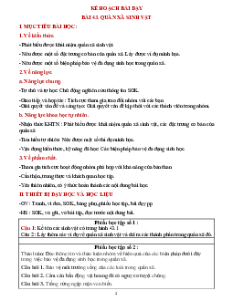Giáo án Khoa học tự nhiên 8 Bài 43: Quần xã sinh vật | Kết nối tri thức
