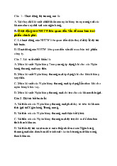 Đề cương môn Tài chính ngân hàng - Trường Đại học lao động -  xã hội.
