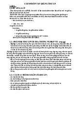 Câu Hỏi Ôn Tập Các Khái Niệm Cơ Bản và Đặc Điểm | Môn Quản lý dự án - Đại học Xây Dựng Hà Nội