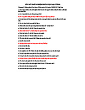 CÂU HỎI TRẮC NGHIỆM VỀ PHÁP LUẬT ĐẠI CƯƠNG - MÔN PHÁP LUẬT 101