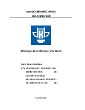 Tiểu luận Pháp luật xây dựng - Architecture | Trường Đại học Kiến trúc Hà Nội