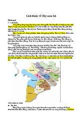 Giới thiệu về ngành nông nghiệp và đặc điểm tự nhiên Tây Nam Bộ