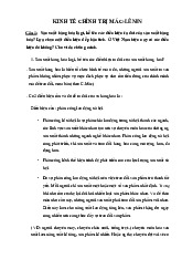 Tài liệu ôn tập Các khái niệm cơ bản môn Kinh tế chính trị | Trường đại học Mở Hà Nội