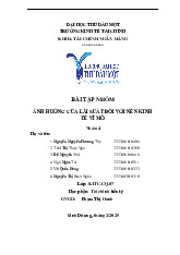 Bài tập nhóm ẢNH HƯỞNG CỦA LÃI SUẤT ĐỐI VỚI NỀN KINH TẾ VĨ MÔ môn Tài chính tiền tệ - Trường Đại học Thủ Dầu Một