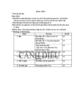 Bài 6: Thơ | Giáo án Văn lớp 11 Cánh diều