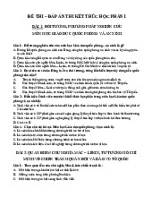 Đề thi ôn tập giáo dục quốc phòng- Trường đại học Văn Lang