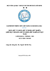 Dân Chủ Xã Hội Chủ Nghĩa ở Việt Nam | Tiểu luận Môn Chủ Nghĩa Xã Hội Khoa Học