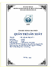 Tài liệu Quản Trị Sản Xuất: Hoạch Định Công Suất | Đại học Kinh tế kỹ thuật công nghiệp