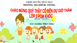 Giáo án điện tử Toán 3 Chương 2 Cánh diều: Phép chia hết. Phép chia có dư
