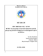 Vận dụng lý luận về mâu thuẫn để phân tích mâu thuẫn giữa xây dựng nền kinh tế độc lập, tự chủ với hội nhập kinh tế quốc tế của Việt Nam | Bài tập lớn môn triết học mác - lênin