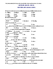 Đề thi giữa học kỳ 2 môn Tiếng Anh lớp 6 năm học 2024 - 2025 | Bộ sách Global Success