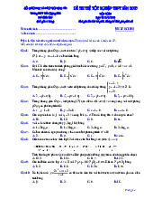 Đề thi thử TN THPT 2025 môn Toán trường THPT Trần Quang Khải – Hưng Yên