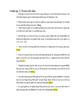 Tổng hợp trắc nghiệm Kinh doanh quốc tế | Trường Đại học Kinh tế và Quản trị Kinh doanh, Đại học Thái Nguyên