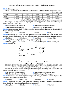 Đề thi thử THPT Quốc gia 2023 môn Địa Lý bám sát đề minh họa - Đề 4
