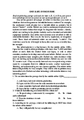 Bài tập Unit 8 Life in The Future (Có đáp án) | Tiếng Anh 12