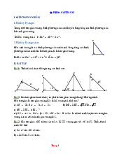 Bài Tập Hình Học 7 Định Lí Pitago Có Lời Giải