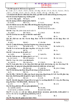 TOP 5 đề thi thử THPTQG môn hóa 12 Bộ 1 (có đáp án)