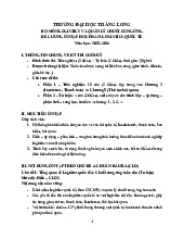 Đề cương ôn tập môn Logistics và quản lý chuỗi cung ứng | Trường Đại học Thăng Long