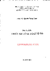 GIÁO TRÌNH - Thiết kế tính toán ô tô (PGSTS Nguyễn Trọng Hoan)