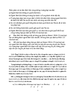 Thực trạng quy định pháp luật về các trường hợp Toà án trả lại đơn khởi kiện vụ án hành chính và đánh giá tính hợp lý của các quy định này học phần Luật hành chính