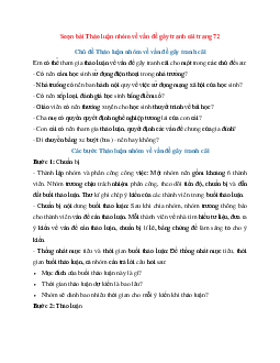 Soạn bài Thảo luận nhóm về vấn đề gây tranh cãi trang 72 | Ngữ Văn 7 Chân Trời Sáng Tạo tập 1