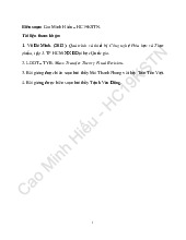 1001 câu hỏi ôn tập môn Hóa đại cương | Trường Đại học Bách khoa - Đại học Quốc gia Thành phố Hồ Chí Minh