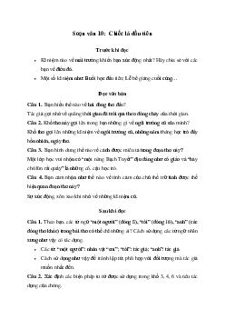 Soạn bài Chiếc lá đầu tiên - Ngữ Văn 10 Chân trời sáng tạo