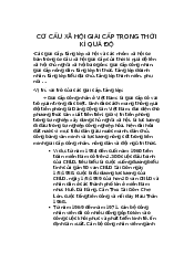 Tài Liệu: Cơ Cấu Xã Hội Giai Cấp Trong Thời Kì Quá Độ | Lịch Sử Đảng Cộng Sản Việt Nam